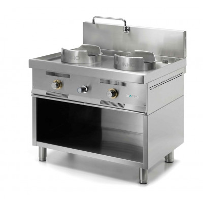 Cocina Wok 2 quemadores 1x12kw + 1x18kw | Mainho MA01 Cocina Wok 2 quemadores 1x12kw + 1x18kw | Mainho MA01