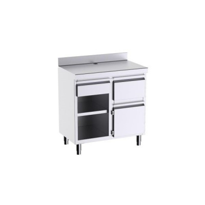 Mueble cafetero Distform F3020001 de 1000 mm- con tolva y 2 cajones Mueble cafetero Distform F3020001 de 1000 mm- con tolva y 2 cajones
