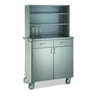 Mueble gueridón móvil camareros en inoxidable Rocam Polar 2 AP -ideal terrazas Mueble gueridón móvil camareros en inoxidable Rocam Polar 2 AP -ideal terrazas
