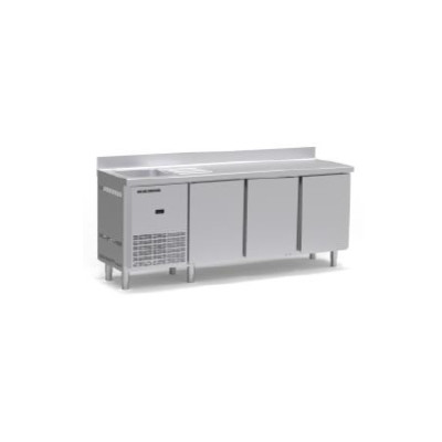 Mesa refrigerada con fregadero Oscar Zarzosa BM-2000C | 2000x600x850 mm