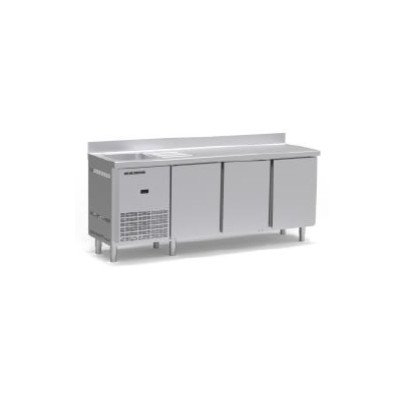 Mesa refrigerada con fregadero Oscar Zarzosa BM-2000C | 2000x600x850 mm