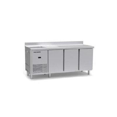 Mesa refrigerada GN con fregadero Oscar zarzosa MG 1850 C |1845x700x850 mm Mesa refrigerada GN con fregadero Oscar zarzosa MG 1850 C |1845x700x850 mm