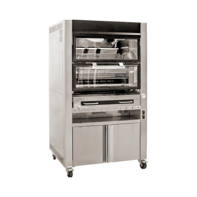 Asador de pollos artesanal funcionamiento con carbón, 36-42 pollos Asador de pollos artesanal funcionamiento con carbón, 36-42 pollos