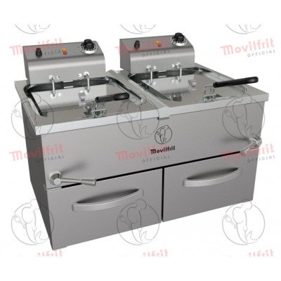 Freidora eléctrica 10+10 lts | Movilfrit FP-10+10