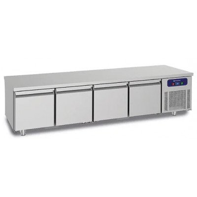 Mesa baja refrigerada de 4 puertas Virtus HCE2006/F | 2200 mm