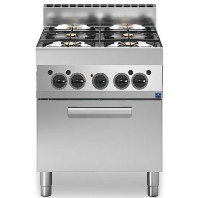 Cocina a gas 4 fuegos + horno eléctrico | Virtus MS657CFGE