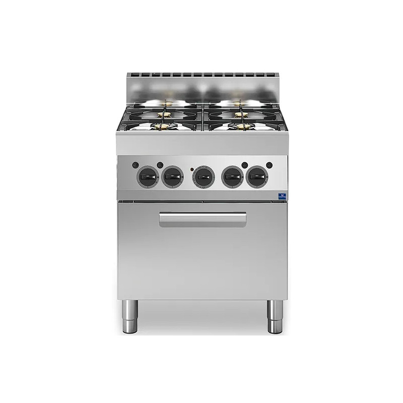 Cocina a gas 4 fuegos + horno eléctrico | Virtus MS657CFGE