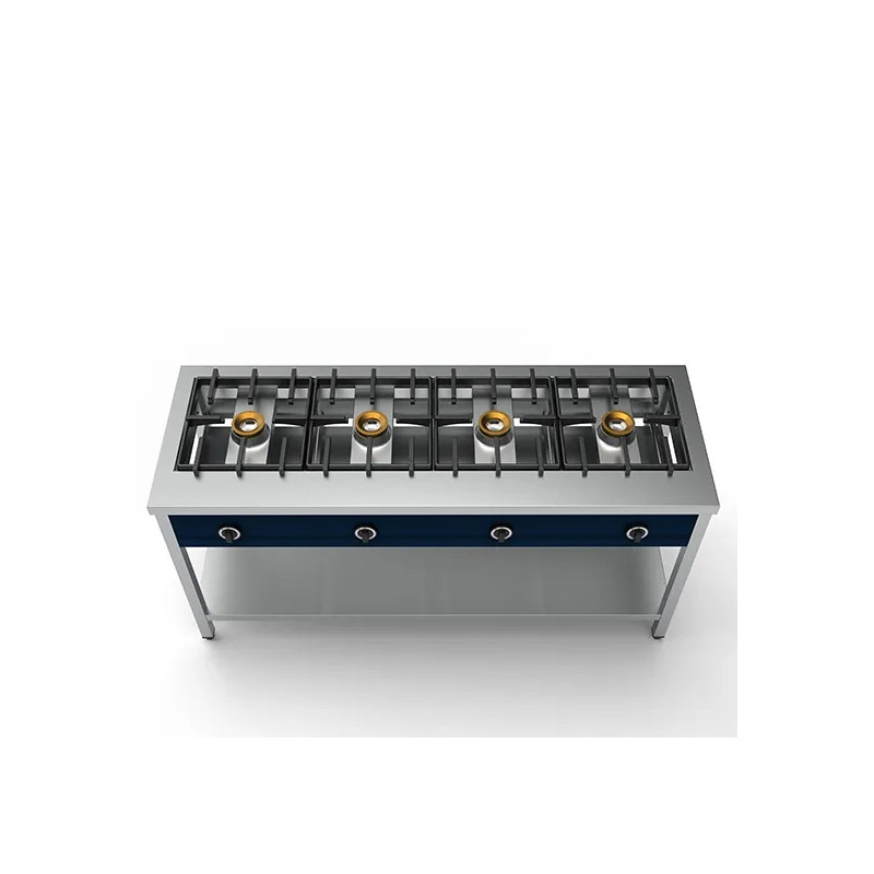 Fogón a gas 4x8 kw con soporte | Virtus AOZ0024