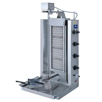 Asador de kebab a gas Virtus ECO4G/N- 4 zonas de calentamiento- 70 Kg- 15,3 kw