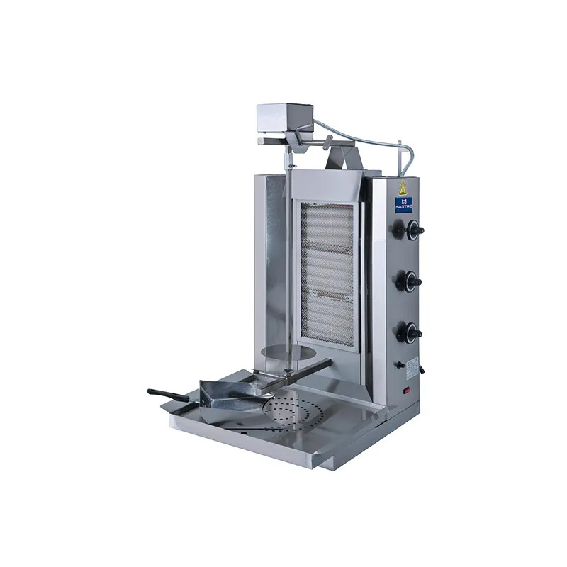 Asador de kebab a gas Virtus ECO3G/N- 3 zonas de calentamiento- 30 kg- 11,5 kw