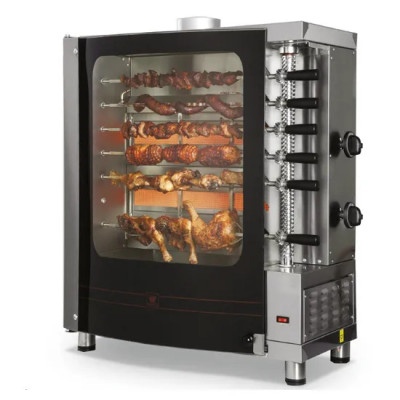 Asador churrasco a gas con 7 espadas Asador churrasco a gas con 7 espadas