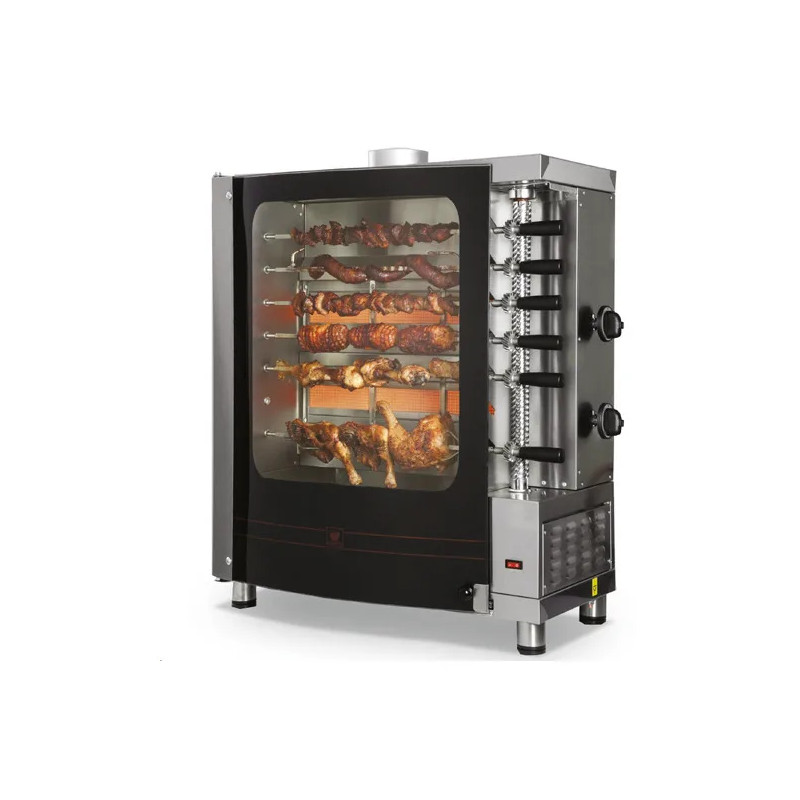 Asador churrasco eléctrico con 7 espadas