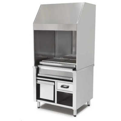 Parrilla de carbón en acero inoxidable Virtus AJJ0012- 1765x850x2150 mm Parrilla de carbón en acero inoxidable Virtus AJJ0012- 1765x850x2150 mm