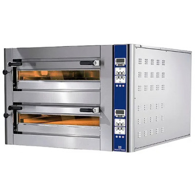 Horno pizza eléctrico para 9+9 pizzas ø 350 mm, control electrónico