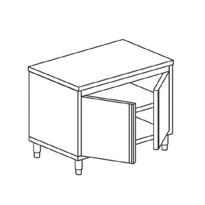 (600x600mm) Mesa de trabajo central con puertas | VirtusSTN606