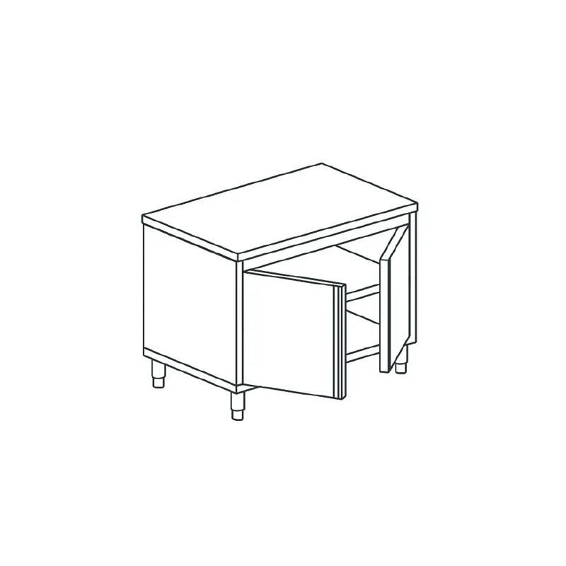 (600x700mm) Mesa de trabajo con puertas | Virtus HCA0039