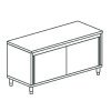 (1200x600mm) Mesa de trabajo central con puertas | Virtus HCA0036