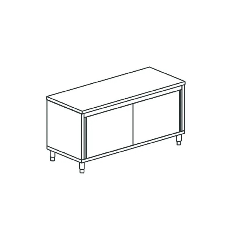 (1600x600mm) Mesa de trabajo central con puertas | Virtus HCA0038