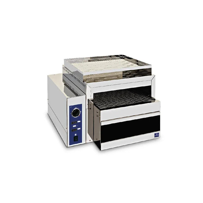 Tostador de cinta transportadora con velocidad variable, cámara 375x75 mm