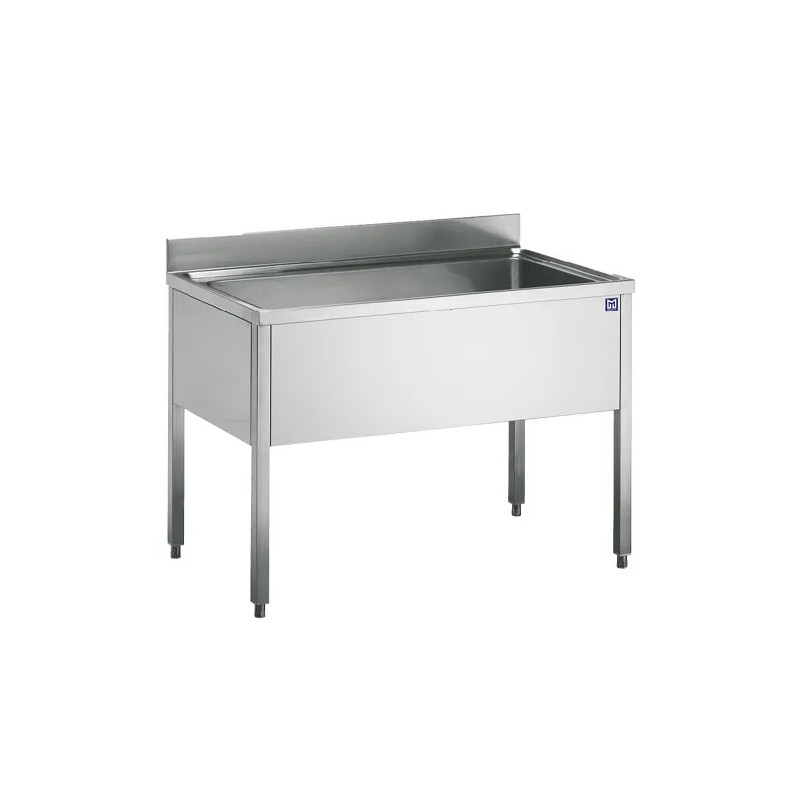 fregadero para ollas con peto, sin estante inferior, 1600x700 mm