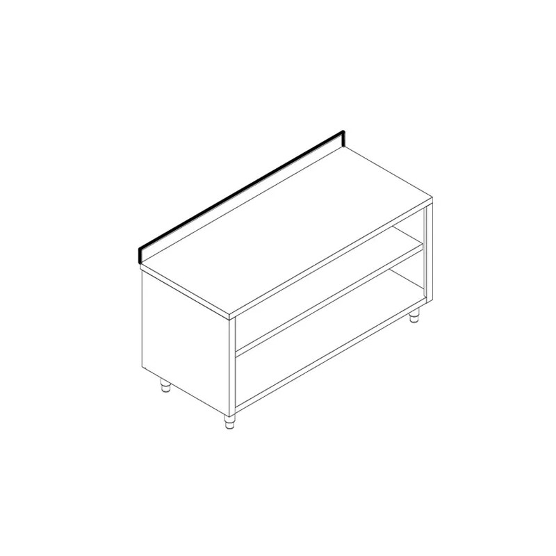 (1400x600mm) Mesa de trabajo mural con 2 estantes | Virtus STFA614