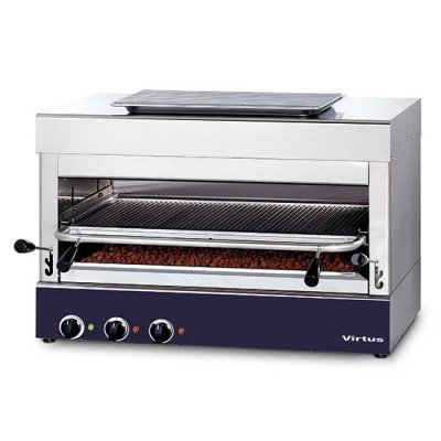 Parrilla broiler eléctrico 800°C con rejilla de 770x470 mm