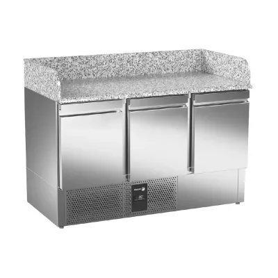 Mesa refrigerada para pizza Fagor RPS-3G GR | 3 puertas | encimera de granito Mesa refrigerada para pizza Fagor RPS-3G GR | 3 puertas | encimera de granito