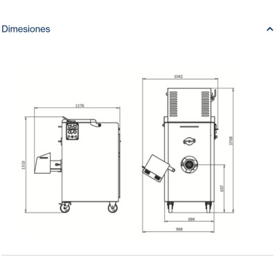 Picadora-mezcladora de carne 100 lts | AK PM-32/114 Picadora-mezcladora de carne 100 lts | AK PM-32/114
