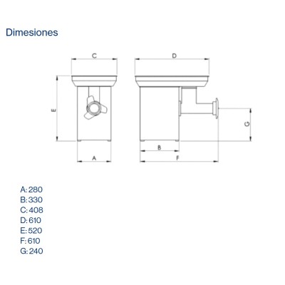Akbyramon | Picadora de carne AK SUPERSTAR Aluminio