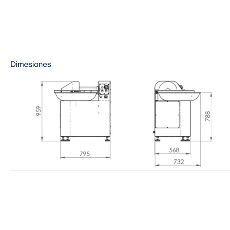 Cutter para Carne Industrial 30 L / 20 kg - 2 Velocidades
