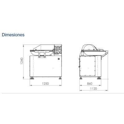 Cutter para carne AK AS-75- 2 velocidades Cutter para carne AK AS-75- 2 velocidades