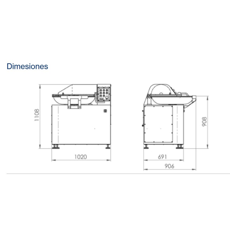 Cutter para Carne Industrial 40 L / 28 kg - 2 Velocidades