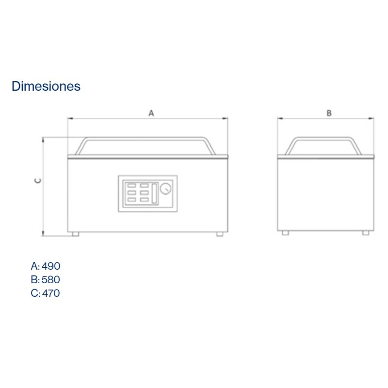 Máquina de Vacío Industrial - Soldadura 42cm - Bomba Busch 20m³