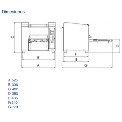 Termoselladora semiautomatica AK TS-200 GF- Barrido de gas Termoselladora semiautomatica AK TS-200 GF- Barrido de gas