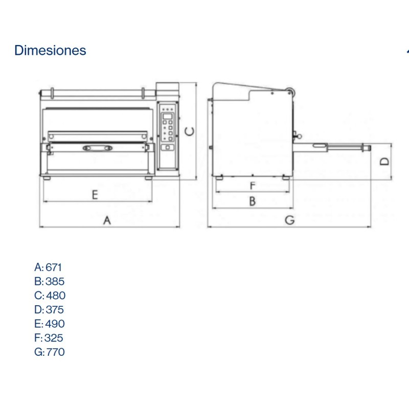 Termoselladora Semi-automática 1/2 GN | Corte Perimetral