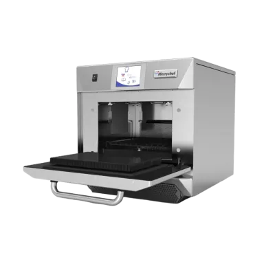 Horno de alta velocidad Eikon E4. Aire forzado, microondas y calor por convección, para mayores producciones y sin necesidad de Horno de alta velocidad Eikon E4. Aire forzado, microondas y calor por convección, para mayores producciones y sin necesidad de
