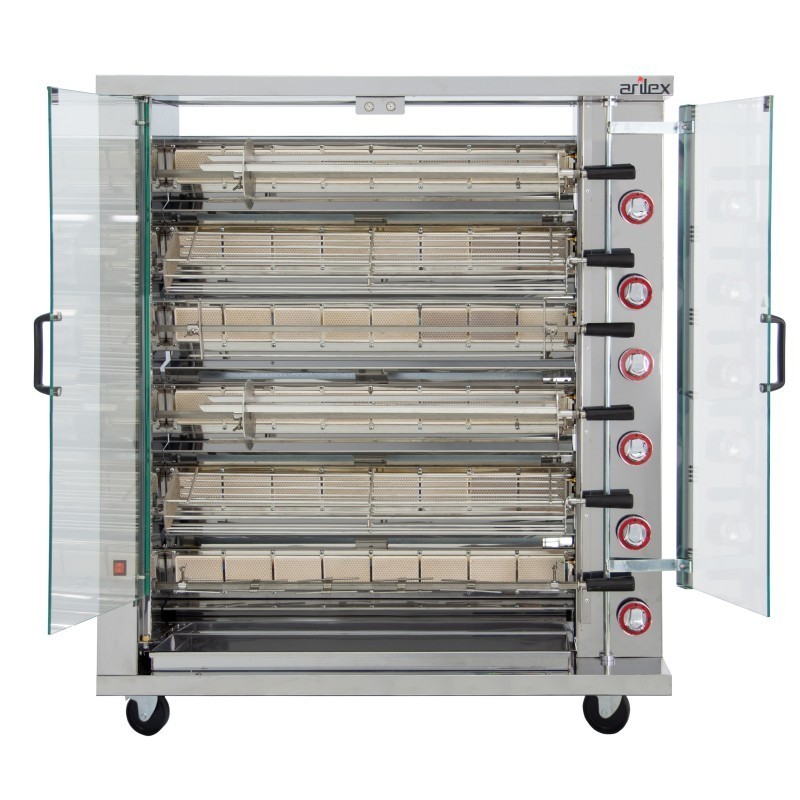 Asador vertical a gas ARILEX de 6 espadas 6ASG INCLUIDAS