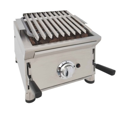 Barbacoa a gas 40 cm piedra volcánica ARILEX con parrilla inoxidable regulable en 3 alturas Línea 600 40BAR Barbacoa a gas 40 cm piedra volcánica ARILEX con parrilla inoxidable regulable en 3 alturas Línea 600 40BAR