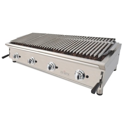 Barbacoa a gas 130 cm piedra volcánica ARILEX con parrilla inoxidable regulable en 3 alturas 130BAR Barbacoa a gas 130 cm piedra volcánica ARILEX con parrilla inoxidable regulable en 3 alturas 130BAR