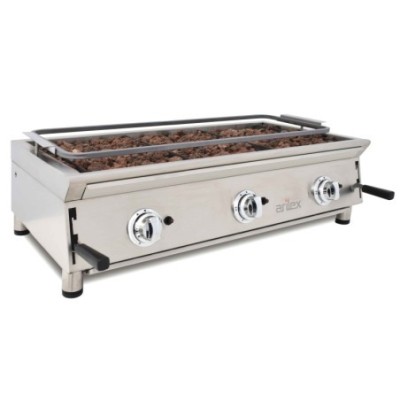 Barbacoa a gas 100 cm piedra volcánica ARILEX con parrilla inoxidable regulable en 3 alturas 100BAR Barbacoa a gas 100 cm piedra volcánica ARILEX con parrilla inoxidable regulable en 3 alturas 100BAR