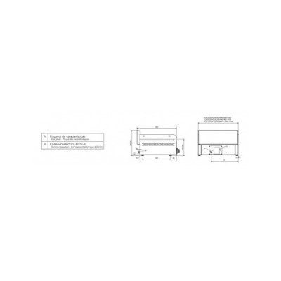 Plancha Fry-Top eléctrico Mainho PC-90 ET placa lisa cromo duro 90 cm