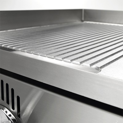 Plancha a gas Mainho NS-100N Placa lisa rectificada 100 cm Novo Snack