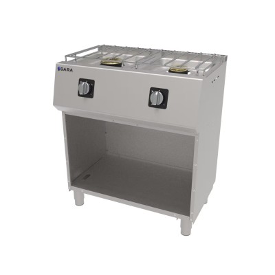 Cocina gas 2 fuegos SARA CGS-520 | Fondo 55 cm | Con soporte