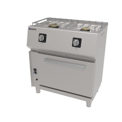 Cocina gas 2 fuegos SARA CGS-521 | Fondo 55 cm | Con horno