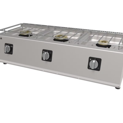 Cocina a gas 3 fuegos sobremesa | SARA CGS-530/M