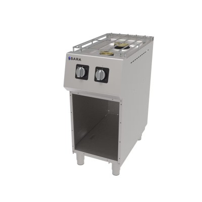 Cocina gas 2 fuegos SARA CGS-720 | Fondo 75 cm | Con soporte