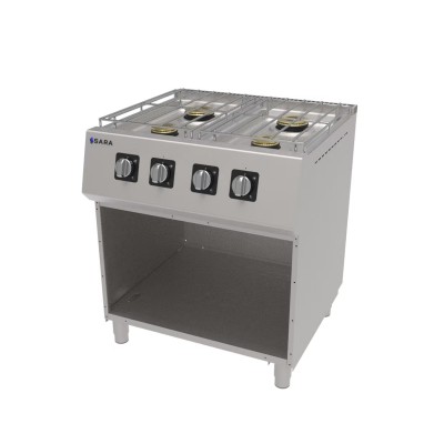 Cocina gas 4 fuegos SARA CGS-740| Fondo 75 cm | Con soporte