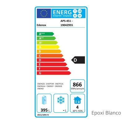 Armario refrigerado Edenox APS-451 | 432 litros Armario refrigerado Edenox APS-451 | 432 litros