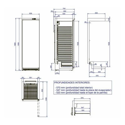Armario refrigerado Edenox APS-451 | 432 litros Armario refrigerado Edenox APS-451 | 432 litros