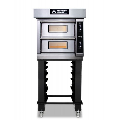Conjunto Moretti Forni ID-D 60.60 Digital | 2 Cámaras 4+4 pizza Ø 30cm Conjunto Moretti Forni ID-D 60.60 Digital | 2 Cámaras 4+4 pizza Ø 30cm